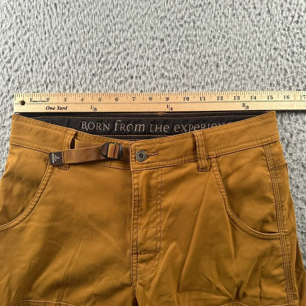Prana Convertible Cargo Pants Mens 30x32 Mustard Zip Off Lightweight Nylon - Picture 7 of 15